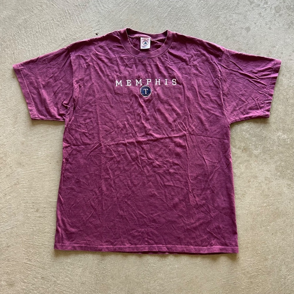 Vintage 90s Memphis Shirt Size XL Red Tennessee Embroidered Logo